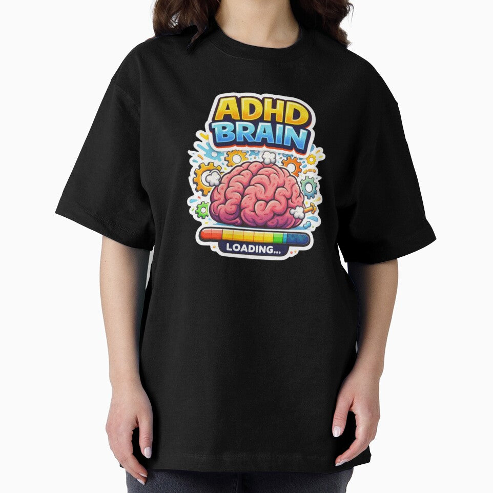 ADHD Brain Loading… | Funny Neurodivergent ADHD Humor Design by FeralMindStudio T-Shirts, Hoodie, Sweatshirt (Image 2)