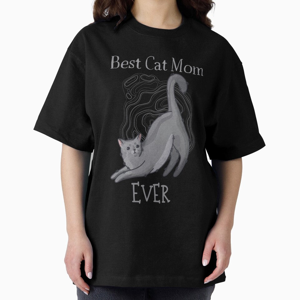 Best Cat Mom Ever - Blue cat - Cat mom design by FelineEmporium T-Shirts, Hoodie, Sweatshirt | BlankRebels.com (Image 2)