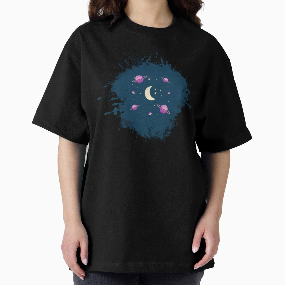 Minimalistic Space Planet Pattern by GraphicsClub T-Shirts, Hoodie, Sweatshirt | BlankRebels.com (Image 2)