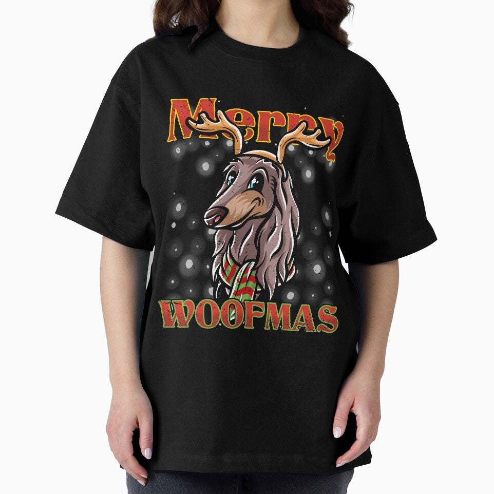 Merry Woofmas Afghan Hound Reindeer Dog Christmas by BrainCandyClothing T-Shirts, Hoodie, Sweatshirt (Image 2)