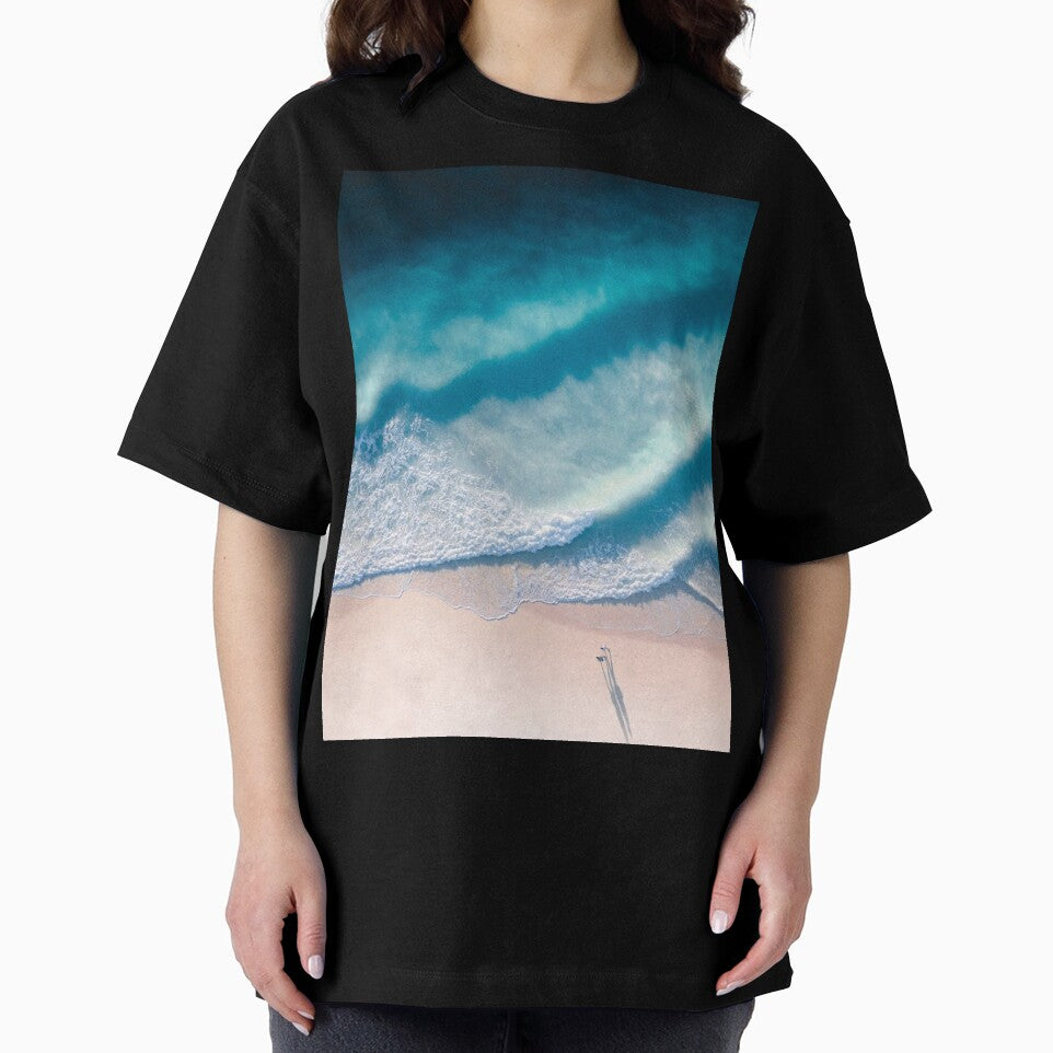BEACH ARRIAL VIEW - BLUE OCEAN WAVES by 8G T-Shirts, Hoodie, Sweatshirt | BlankRebels.com (Image 2)