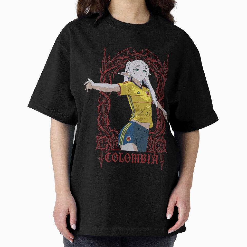 Anime illustration with Colombian National Team uniform by moosesclub T-Shirts, Hoodie, Sweatshirt (Image 2)