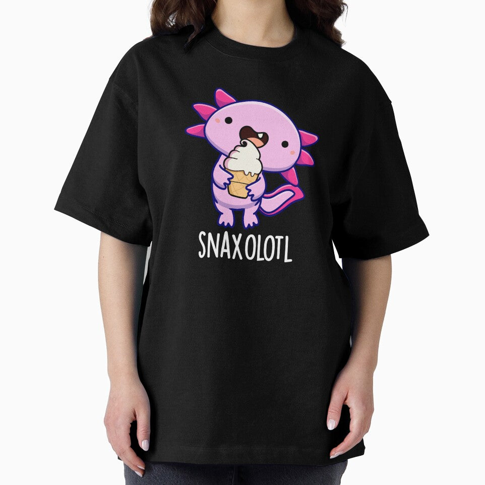 Snaxolotl Funny Axolotl Pun (Dark BG) by punnybone T-Shirts, Hoodie, Sweatshirt | BlankRebels.com (Image 2)