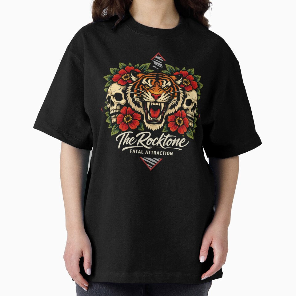 Fatal Attraction | Tiger Skull Tattoo Style Graphic by RockToneShop T-Shirts, Hoodie, Sweatshirt | BlankRebels.com (Image 2)