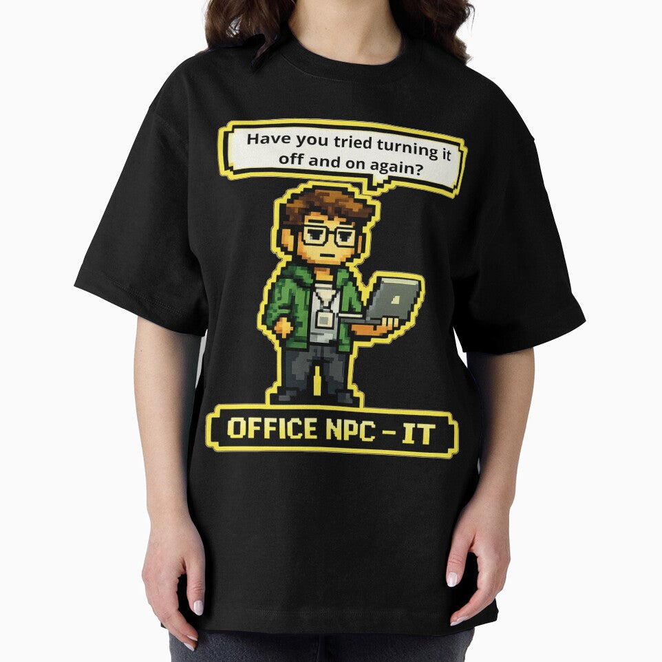 Office NPC - IT Support pixel art humor designe by HumanMess T-Shirts, Hoodie, Sweatshirt | BlankRebels.com (Image 2)