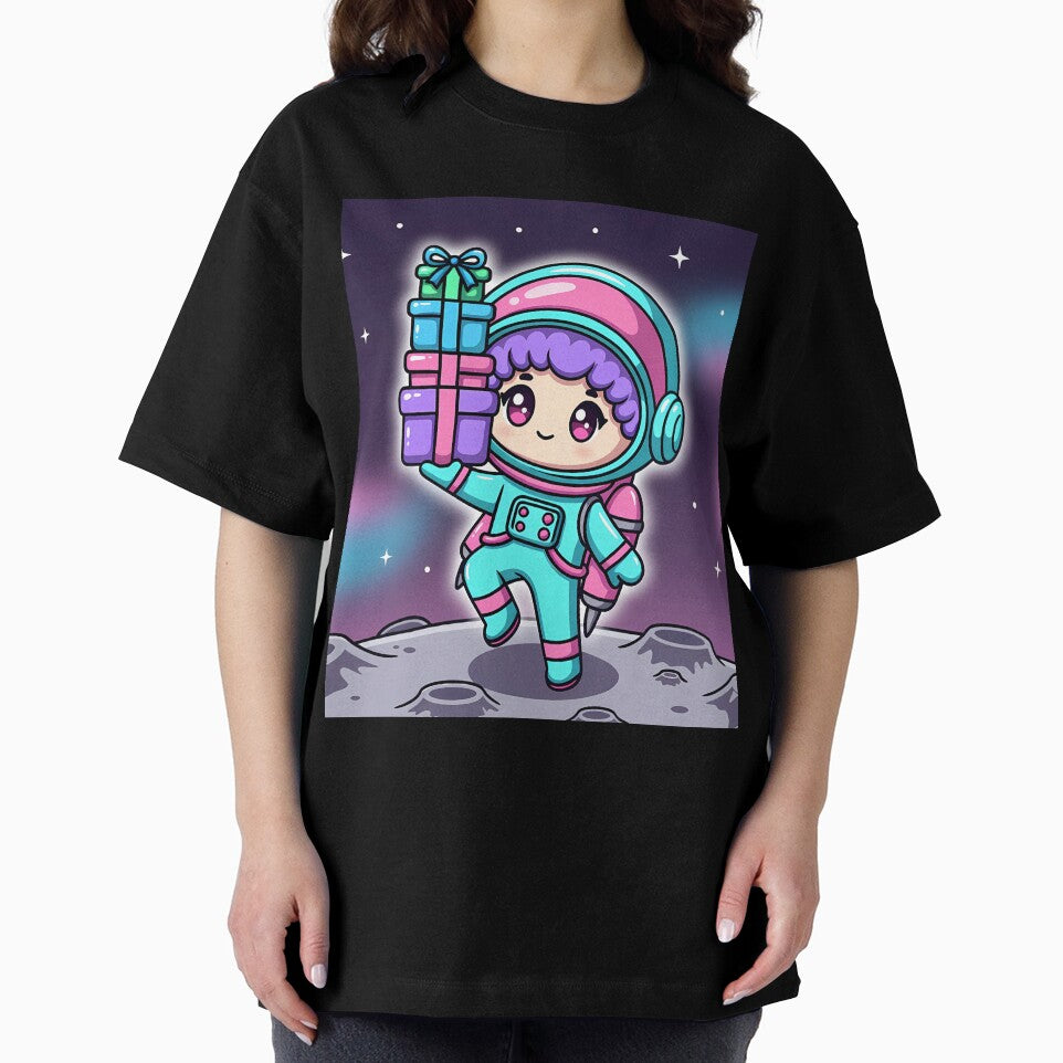 Copy of Gift Holding Astronaut Kawaii Moon Print by NovaDigitalArt45 T-Shirts, Hoodie, Sweatshirt | BlankRebels.com (Image 2)