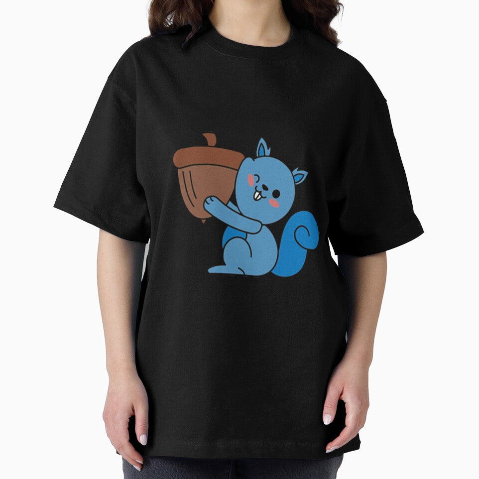 Cute Animal Squirrel With Acorn In Blue by SoireeCustom