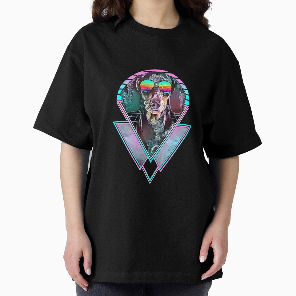 Dachshund Dog Vintage Retro Vaporwave by deanba81741 T-Shirts, Hoodie, Sweatshirt | BlankRebels.com (Image 2)