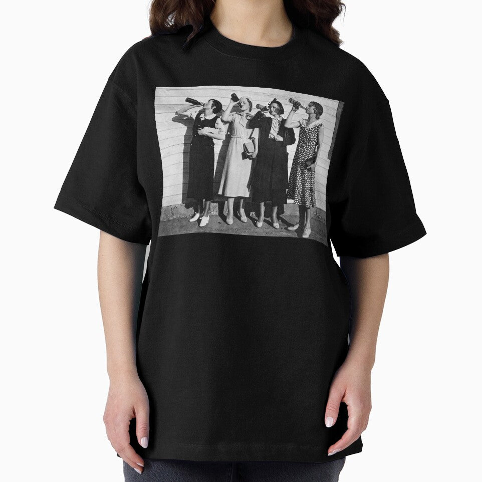 Beer Drinkers, Prohibition, Women Drinking Beer, Vintage Black and White Old Photo by IconicArchive