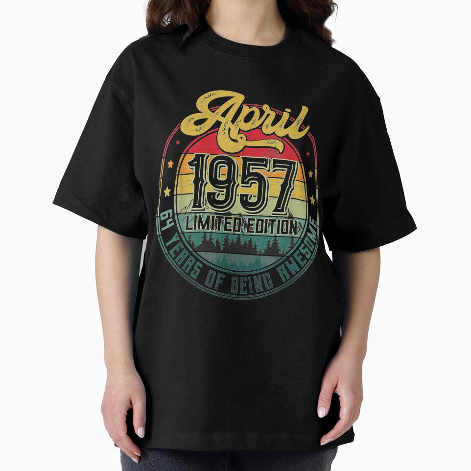 64th Birthday Gifts 64 Years Old Retro Born In April 1957 by SeanRichar T-Shirts, Hoodie, Sweatshirt (Image 2)