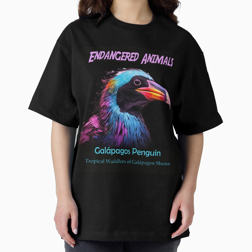 Galápagos Penguin: Tropical Waddlers of Galápagos Shores by JLCableStudio T-Shirts, Hoodie, Sweatshirt (Image 2)