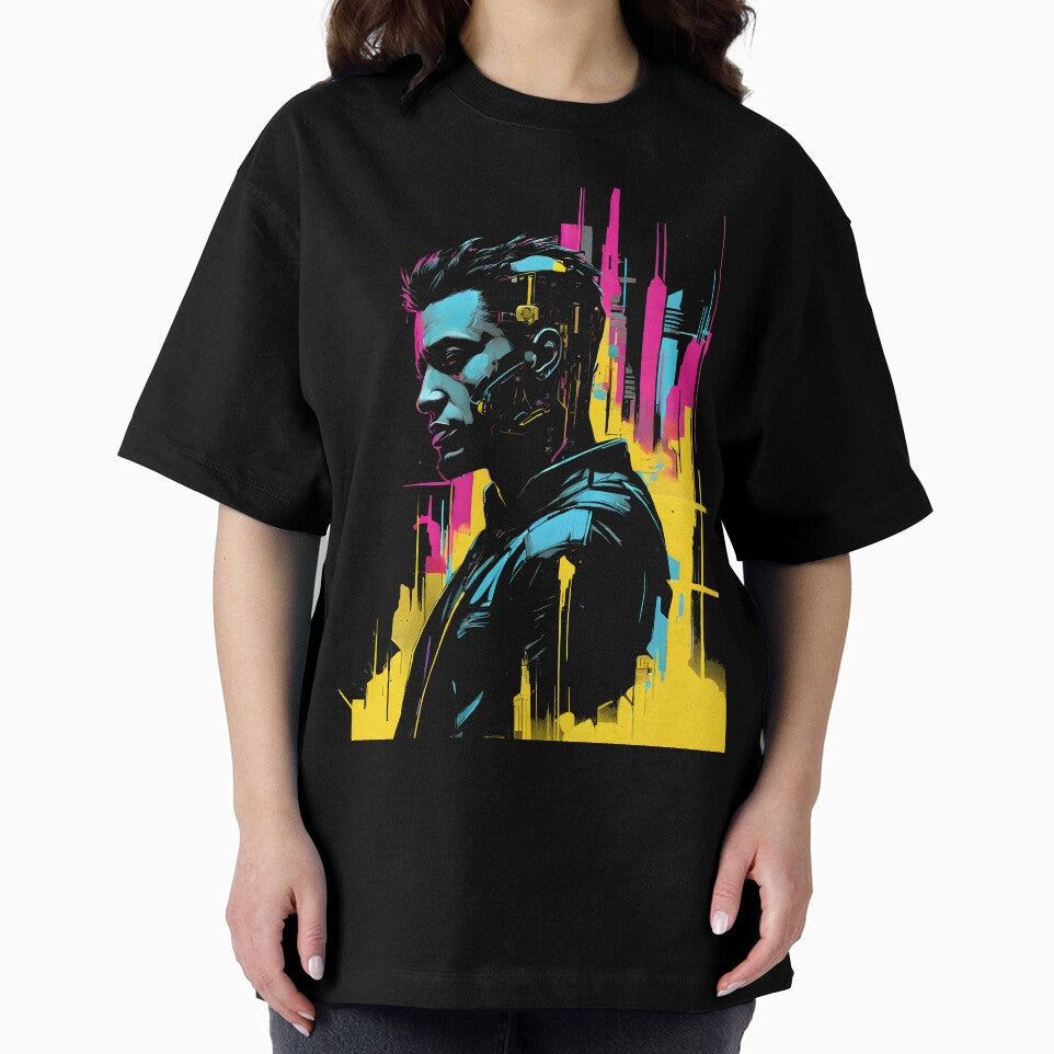 Cyberpunk Man Within The Urban Jungle by Bomba Visual T-Shirts, Hoodie, Sweatshirt | BlankRebels.com (Image 2)