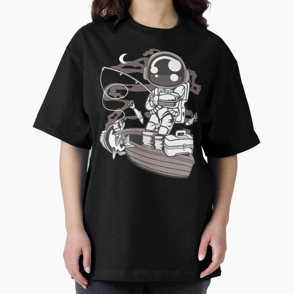 Astronaut Fisherman - Funny Outer Space Lovers by Desteroids T-Shirts, Hoodie, Sweatshirt | BlankRebels.com (Image 2)