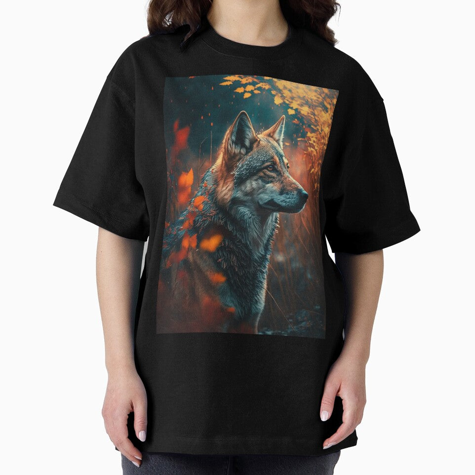 Lone wolf in rainy autumn forest by RK - Shop T-Shirts, Hoodie, Sweatshirt | BlankRebels.com (Image 2)