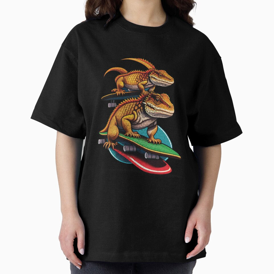 Bearded Dragon On Skateboard Funny Cute Lizard Lover by Trendy Valley T-Shirts, Hoodie, Sweatshirt (Image 2)