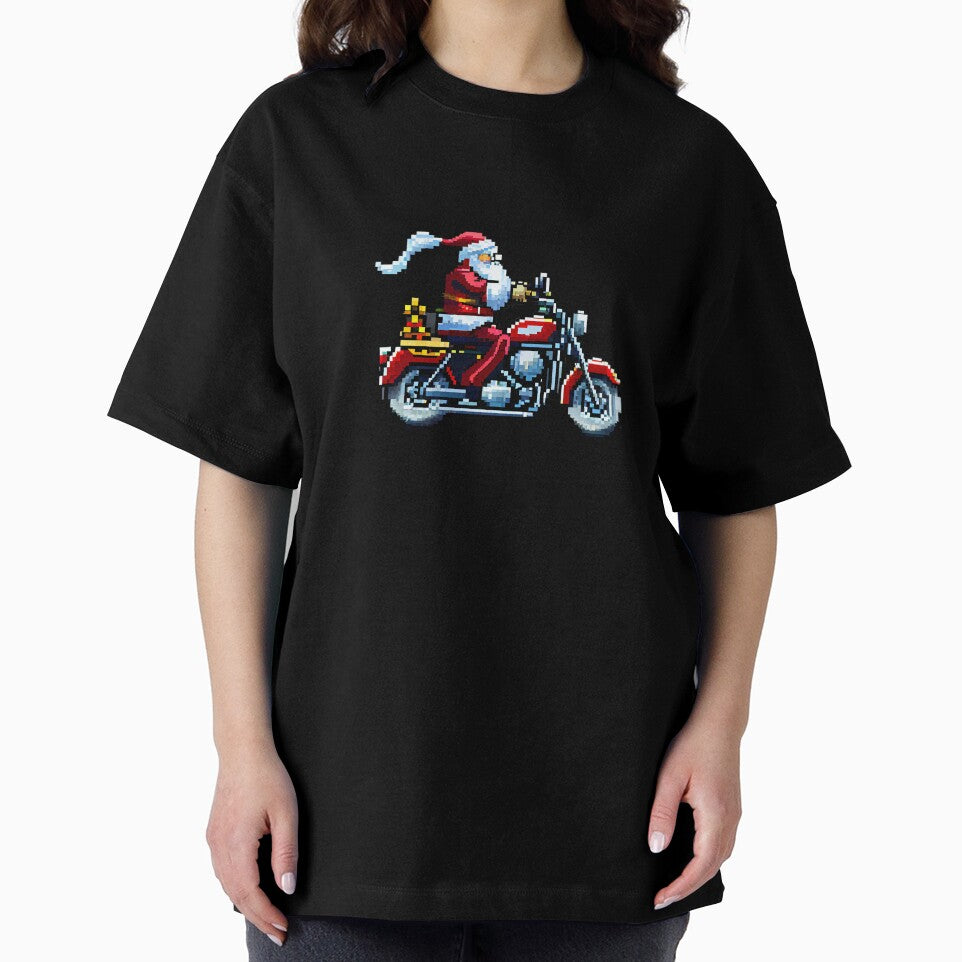 Santa with motocycle. by Pixelarium T-Shirts, Hoodie, Sweatshirt | BlankRebels.com (Image 2)