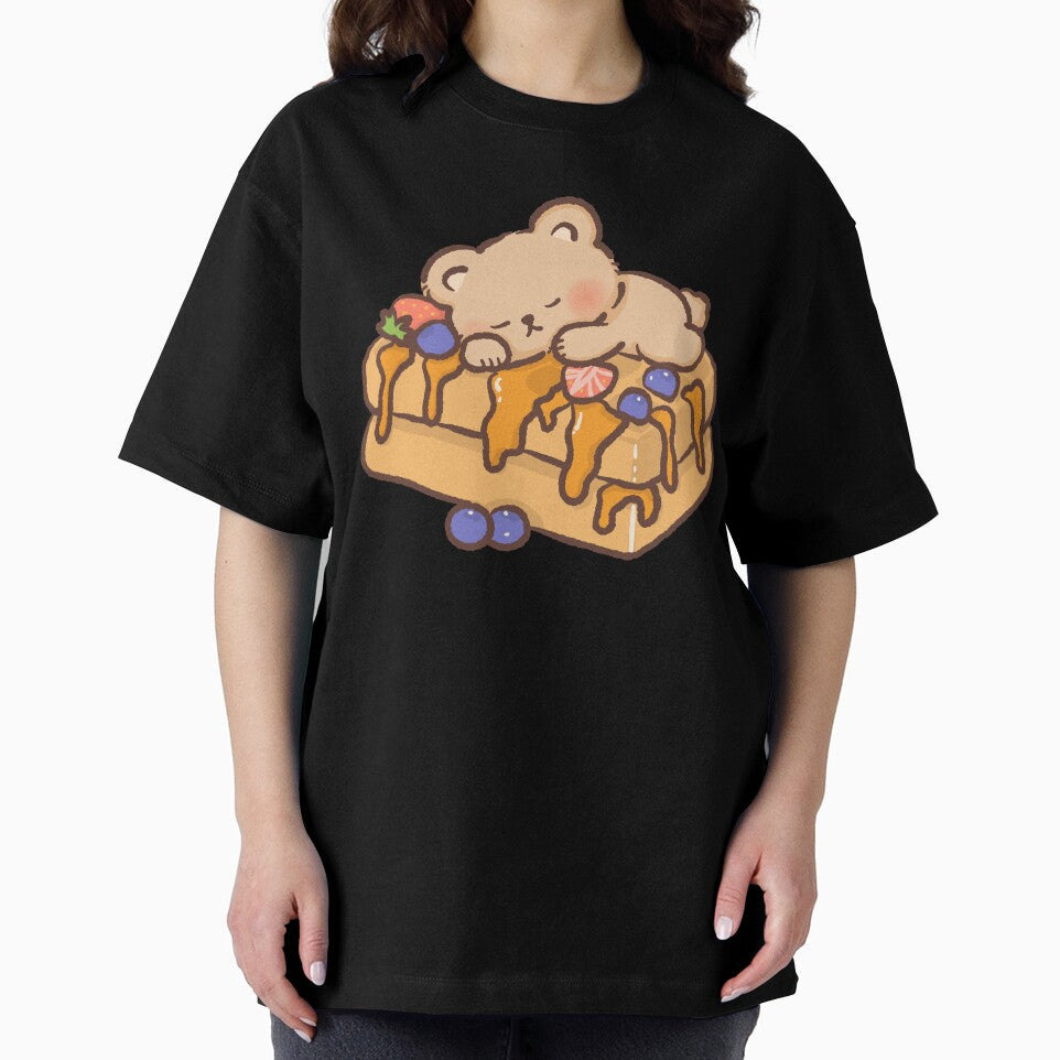 Sleeping Bear on Waffle Illustration by NadirJArt