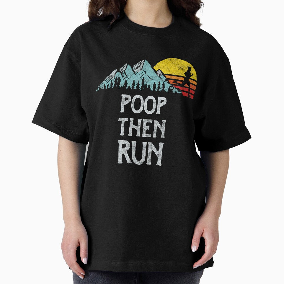 Nature Rush Outdoor Sports Threads Poop Then Run! Funny Trail Running Graphic by RobertKnow T-Shirts, Hoodie,... (Image 2)