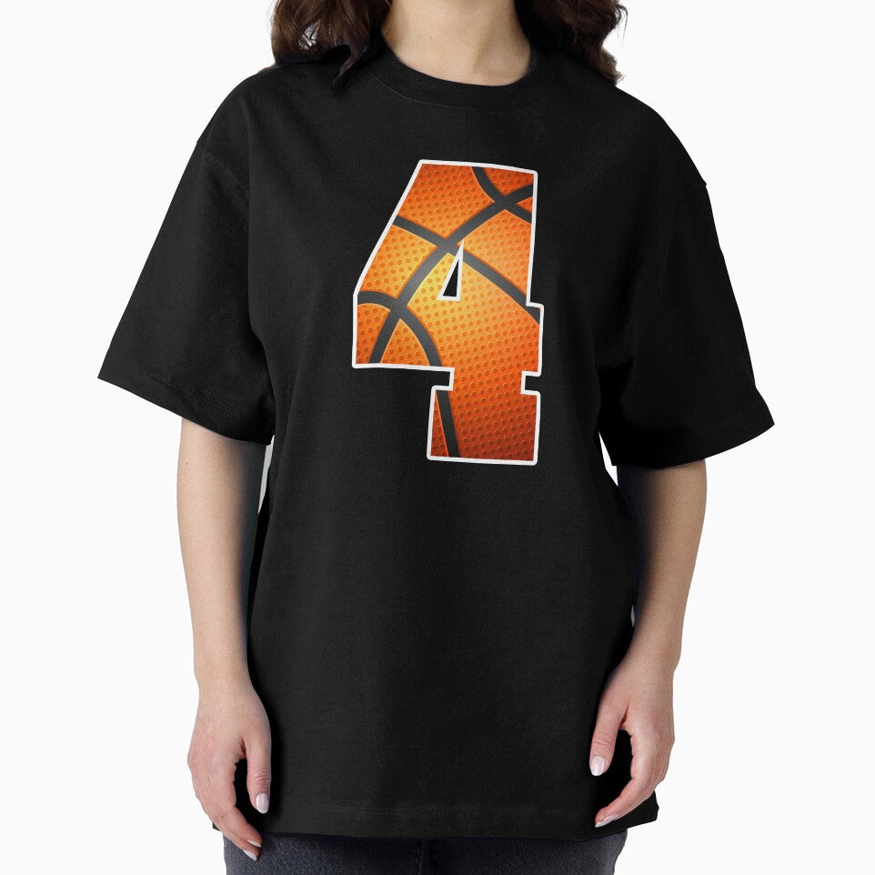 Basketball Birthday 4 Sports Number Four Design by JRRTs T-Shirts, Hoodie, Sweatshirt | BlankRebels.com (Image 2)