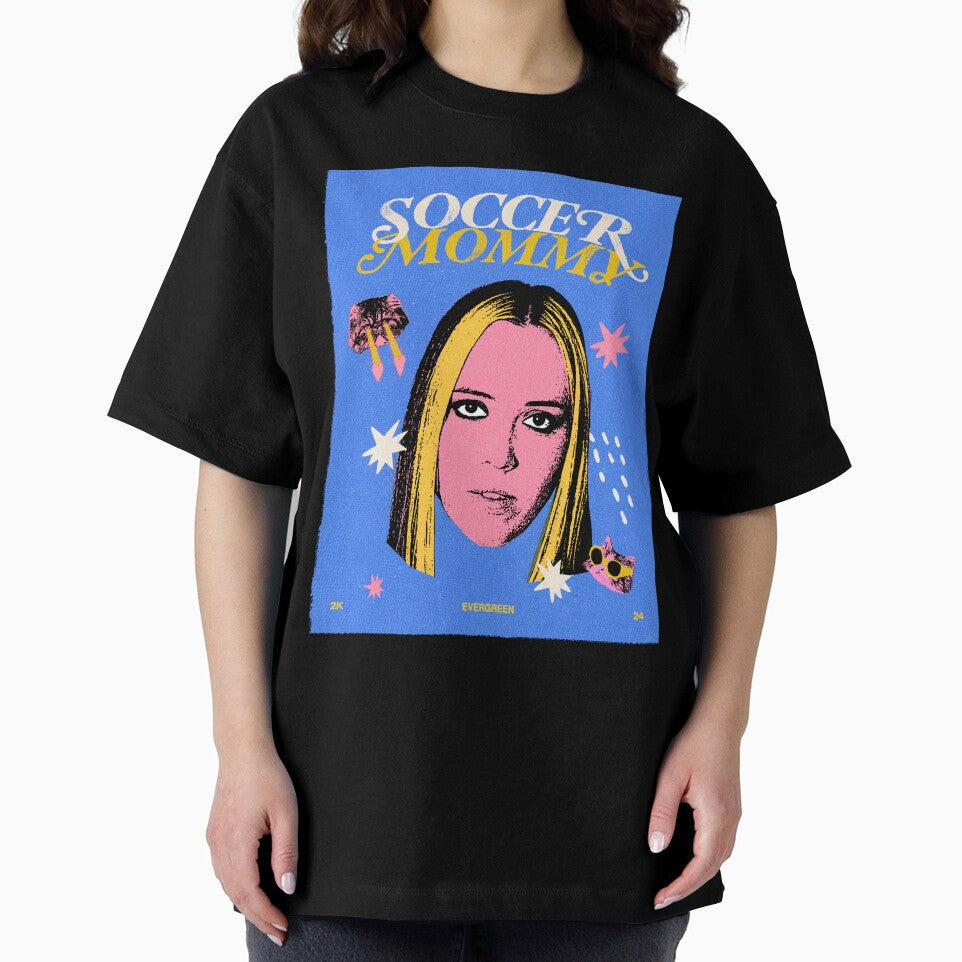 Soccer Mommy Halftone Laser Cats Portrait — Indie Dream Pop Fan Art Tee by Miaou Studio