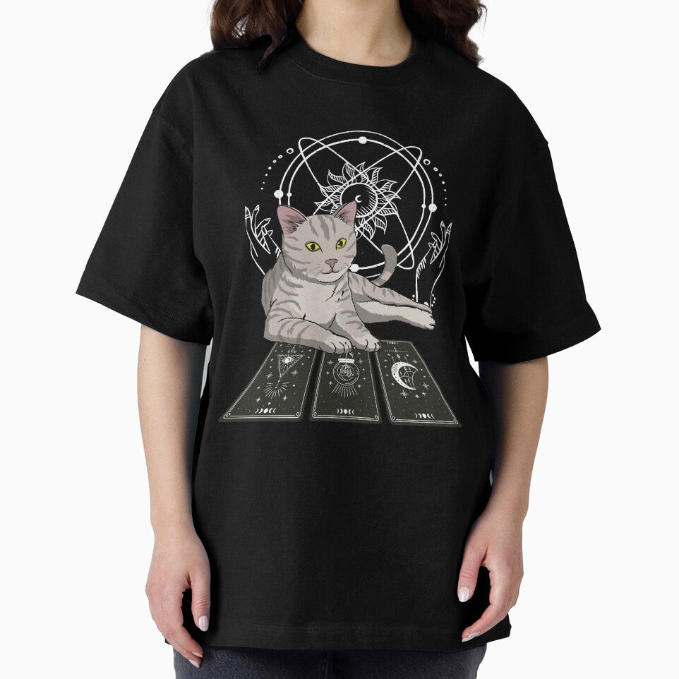 Cat Tarot Card Reader Awesome Tarot Cards Reading Cartomancy by Nessshirts T-Shirts, Hoodie, Sweatshirt (Image 2)