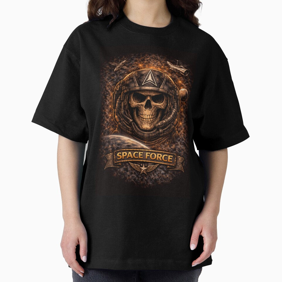 SVT Space Force Skull | First Responder & Military Space Operations Tribute Art by SEVERTREND APPAREL T-Shirts,... (Image 2)