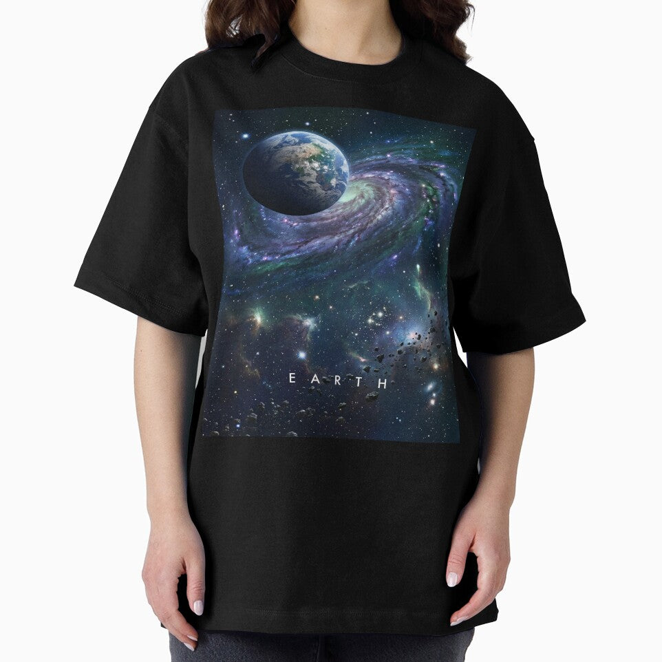 Earth and Spiral Galaxy by Daniel Abdelmaseih T-Shirts, Hoodie, Sweatshirt | BlankRebels.com (Image 2)
