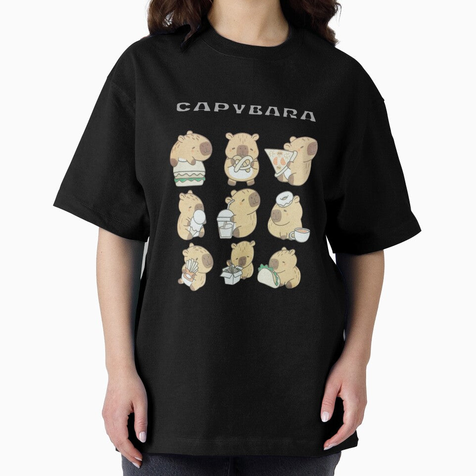 Cute Kawaii Capybara Eating Snacks by Colorful-Garden T-Shirts, Hoodie, Sweatshirt | BlankRebels.com (Image 2)