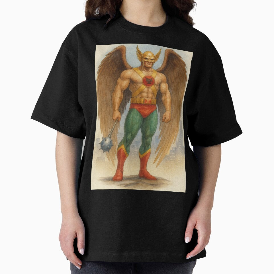 Hawkman Vintage Superhero Watercolor Art by Thogan0416