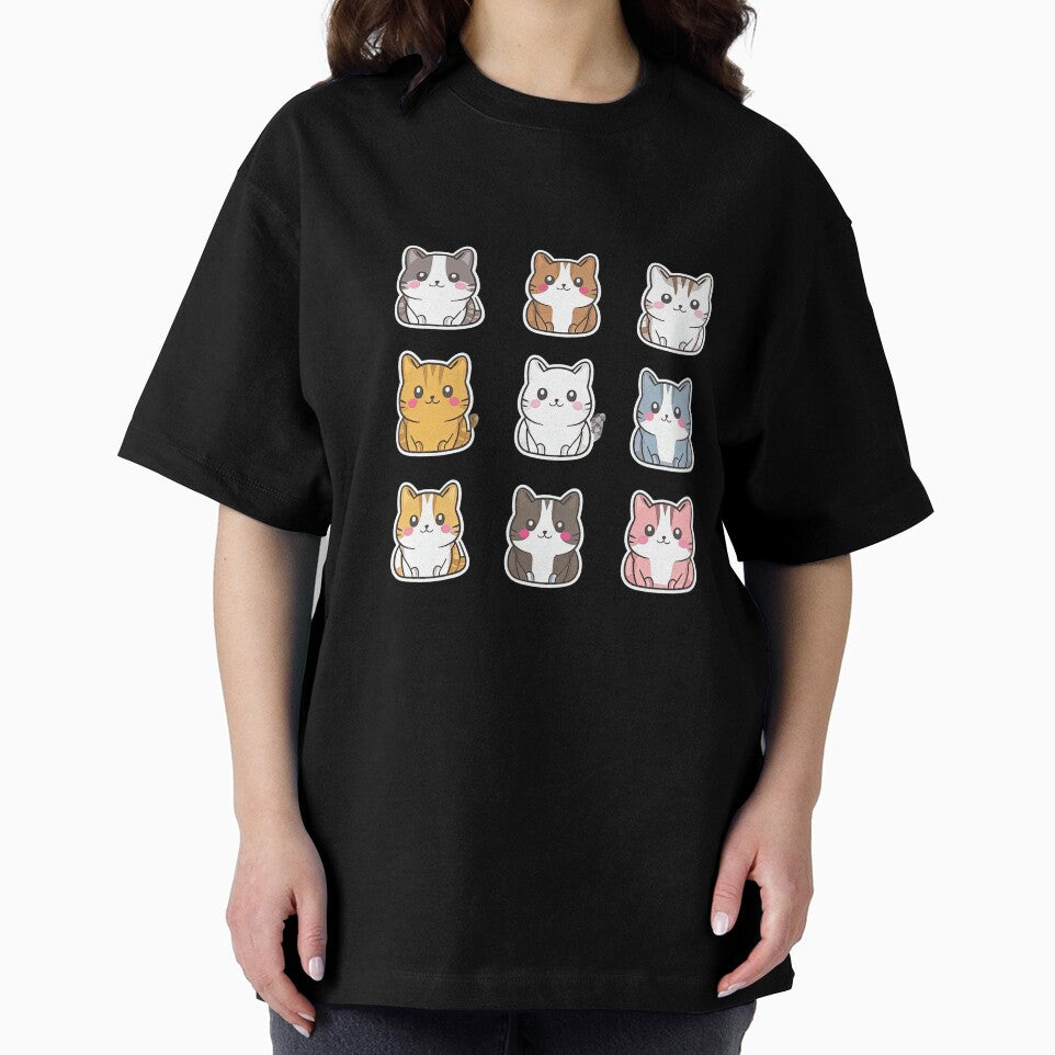 cute funny cat pattern funny cat colorful stickers ,aesthetic cat art,funny cat,Cat Lover,cute cat,cat pattern by Expressions-Sel