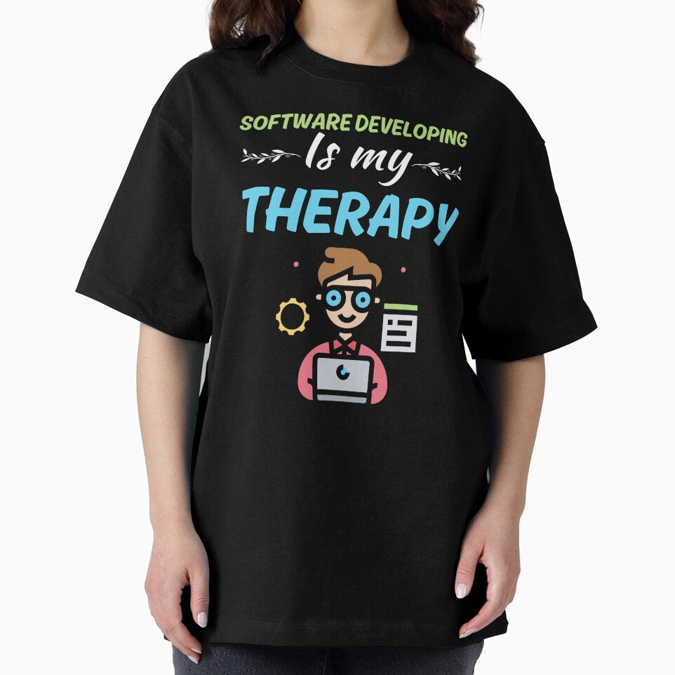 Software developing is my therapy, funny software developer job or profession sayings by NBSStore T-Shirts,... (Image 2)