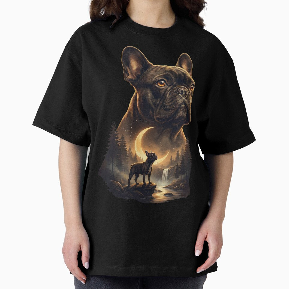 Vintage 90S French Bulldog Howling At The Moon by Stotee T-Shirts, Hoodie, Sweatshirt | BlankRebels.com (Image 2)