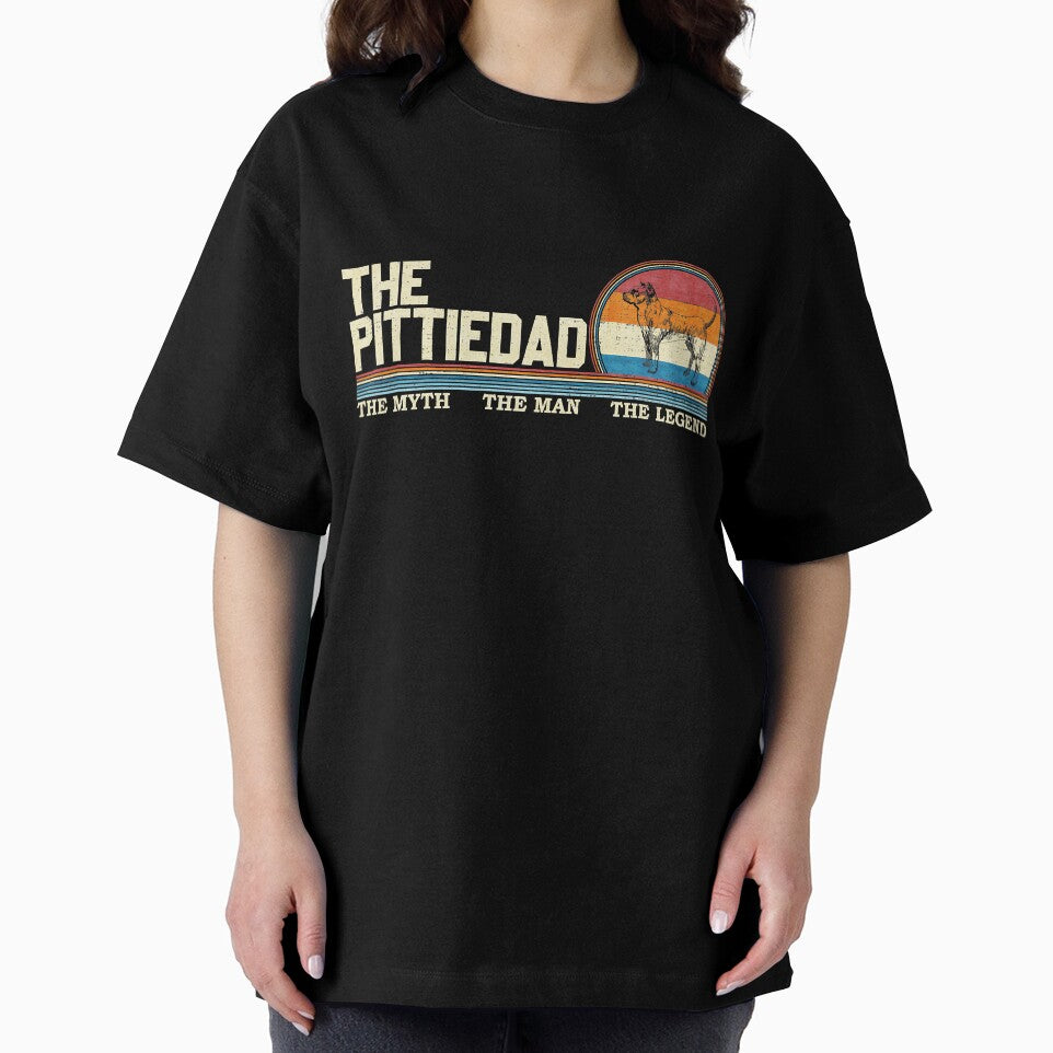 Vintage Retro The Pittie Dog Dad by annhienn488 T-Shirts, Hoodie, Sweatshirt | BlankRebels.com (Image 2)