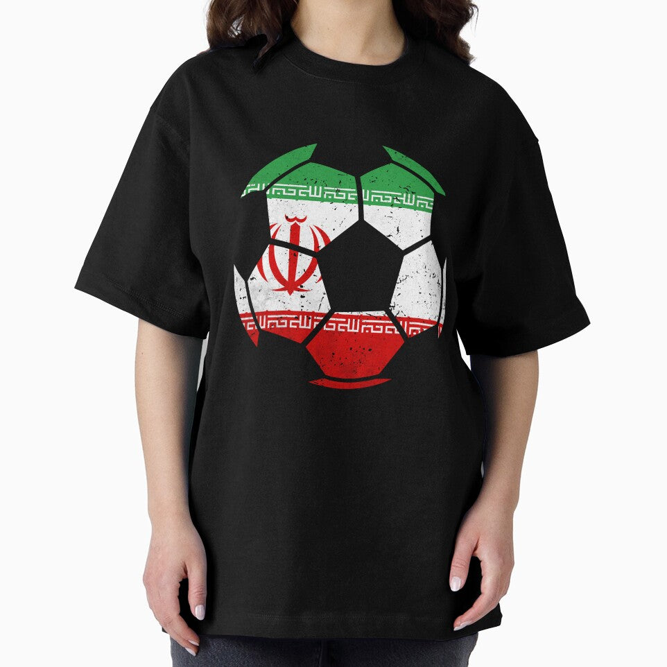 Iran Soccer Ball Flag Jersey Iranian Football Fan by EIMgraphic