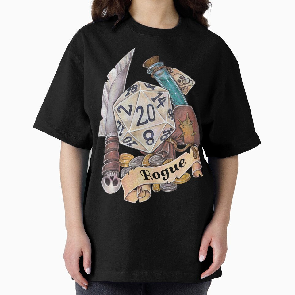 Role-playing game, tabletop, D20 dice, gift, thief, robbery by ZadzeneaArt