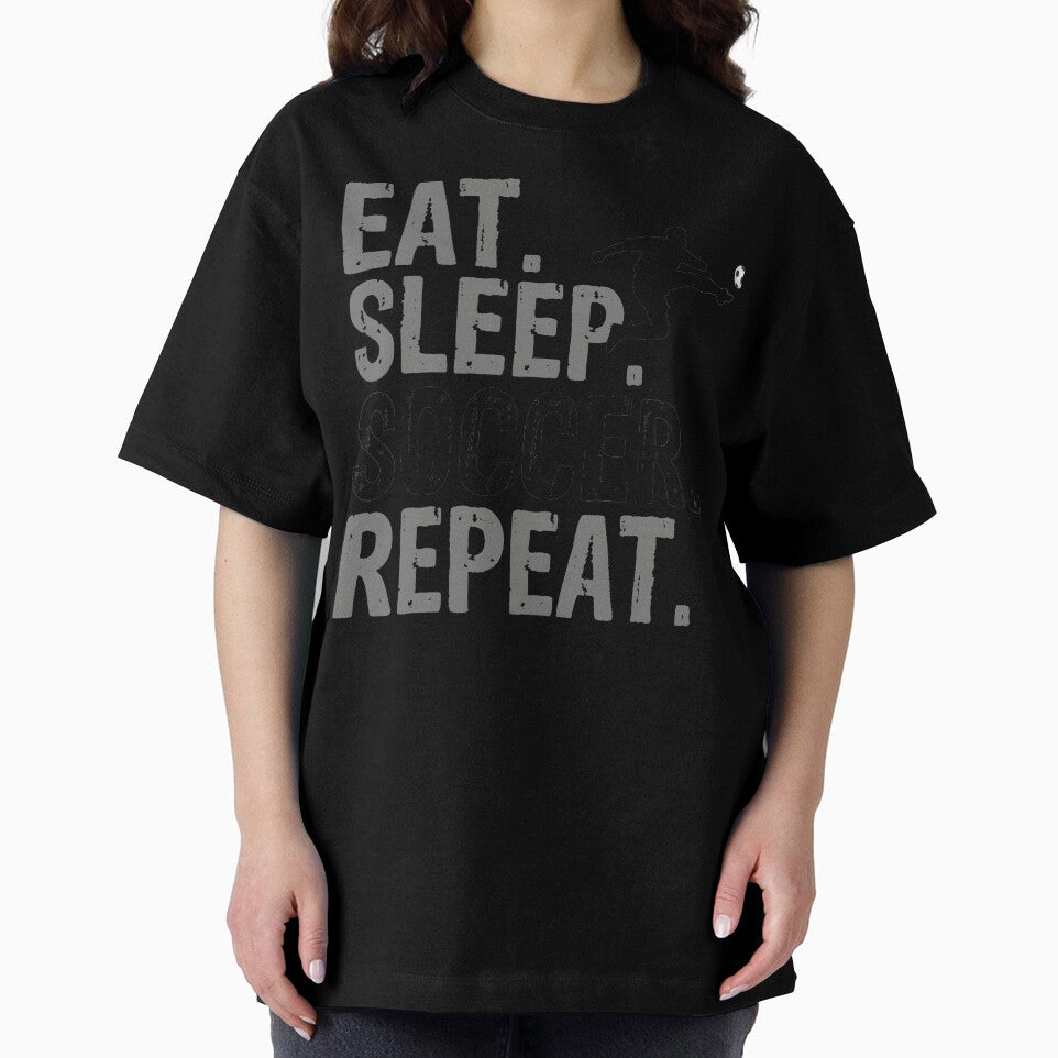 Eat Sleep Soccer Repeat Funny Football Player Gift Graphic Design by ronakris009