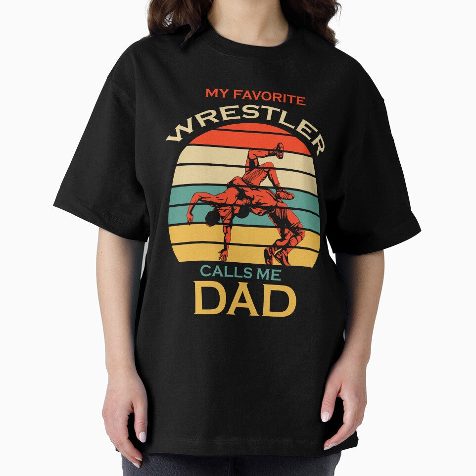 Father's Day Vintage My Favorite Wrestler Calls Me Dad Tee by lou731 Hoodie, Sweatshirt | BlankRebels.com (Image 2)