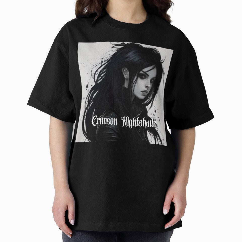 Crimson Nightshade gothic rock band icon painting by Nickyvb T-Shirts, Hoodie, Sweatshirt | BlankRebels.com (Image 2)