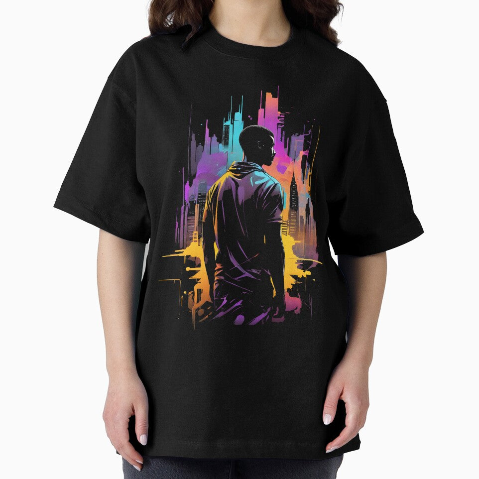 Cyberpunk Man Meets City of Lights by Bomba Visual