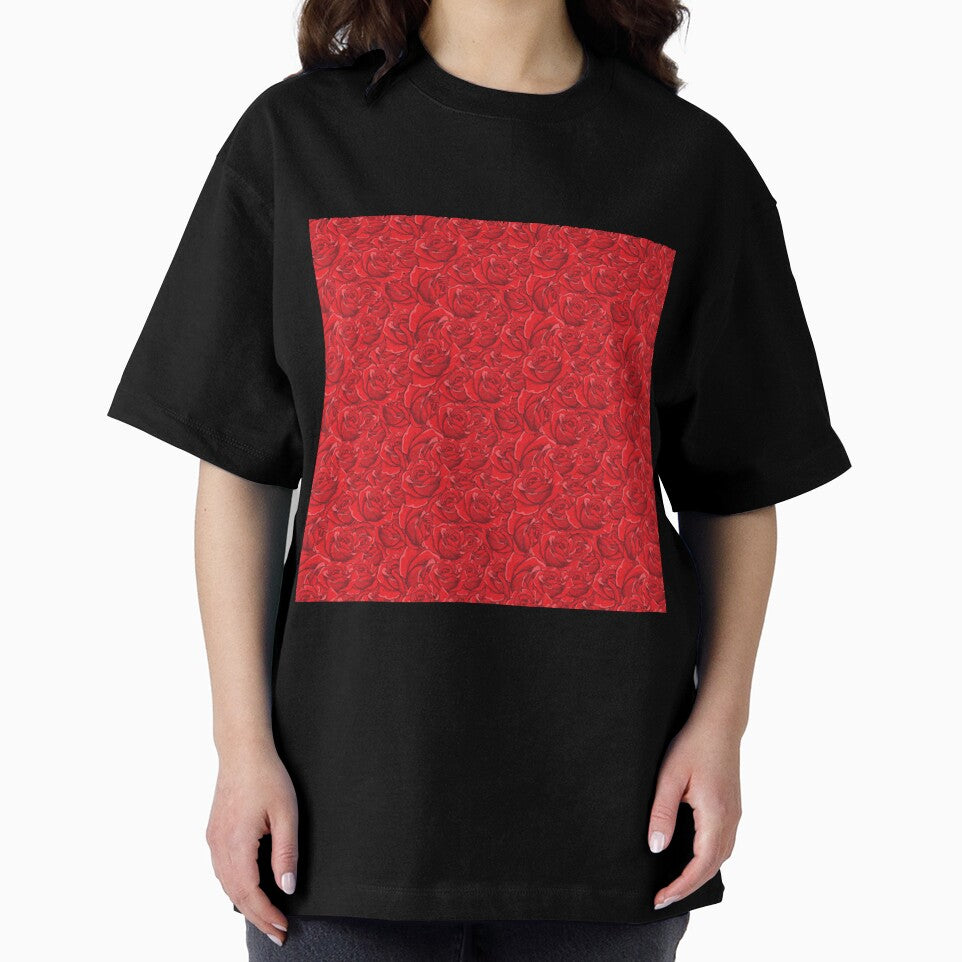 Roses on Red Pattern Posters and Art Prints by misinivaska T-Shirts, Hoodie, Sweatshirt | BlankRebels.com (Image 2)