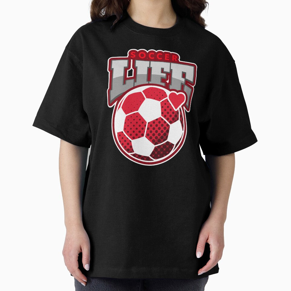 Soccer Life- Red and Wt hrt by VJKTees