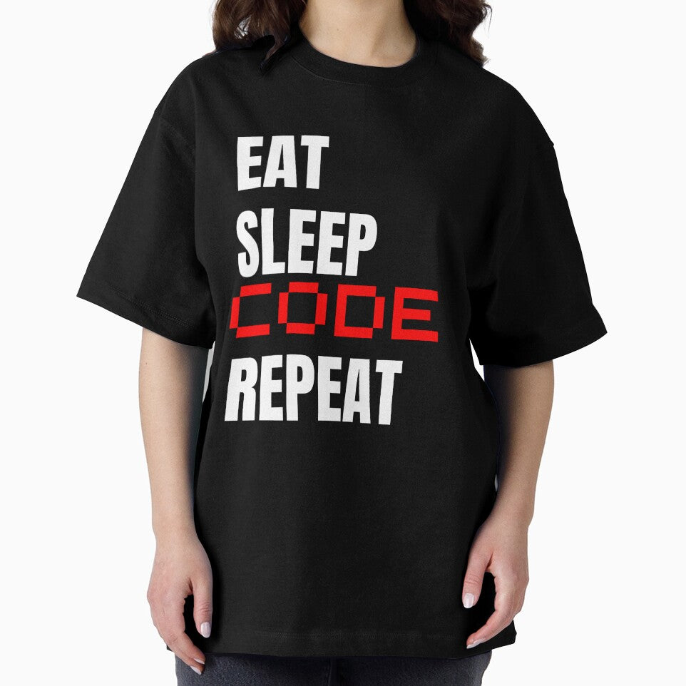 EAT SLEEP CODE REPEAT Essential T-Shirt by StickerVibes25 Hoodie, Sweatshirt | BlankRebels.com (Image 2)
