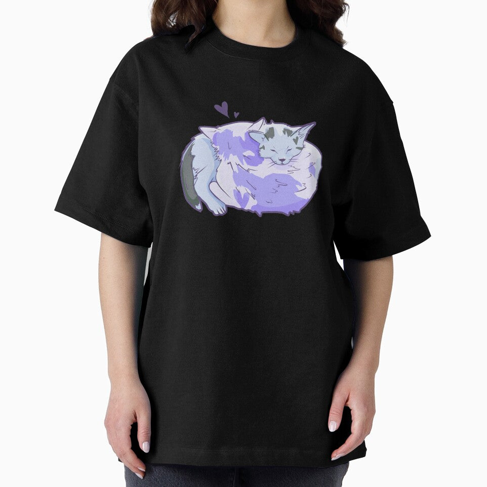 Pastel Purple Cuddling Cats by illhustration T-Shirts, Hoodie, Sweatshirt | BlankRebels.com (Image 2)