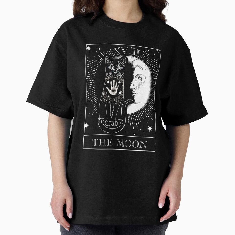 Moon Tarot Card and Cat Occult Graphic by taaddison50 T-Shirts, Hoodie, Sweatshirt | BlankRebels.com (Image 2)