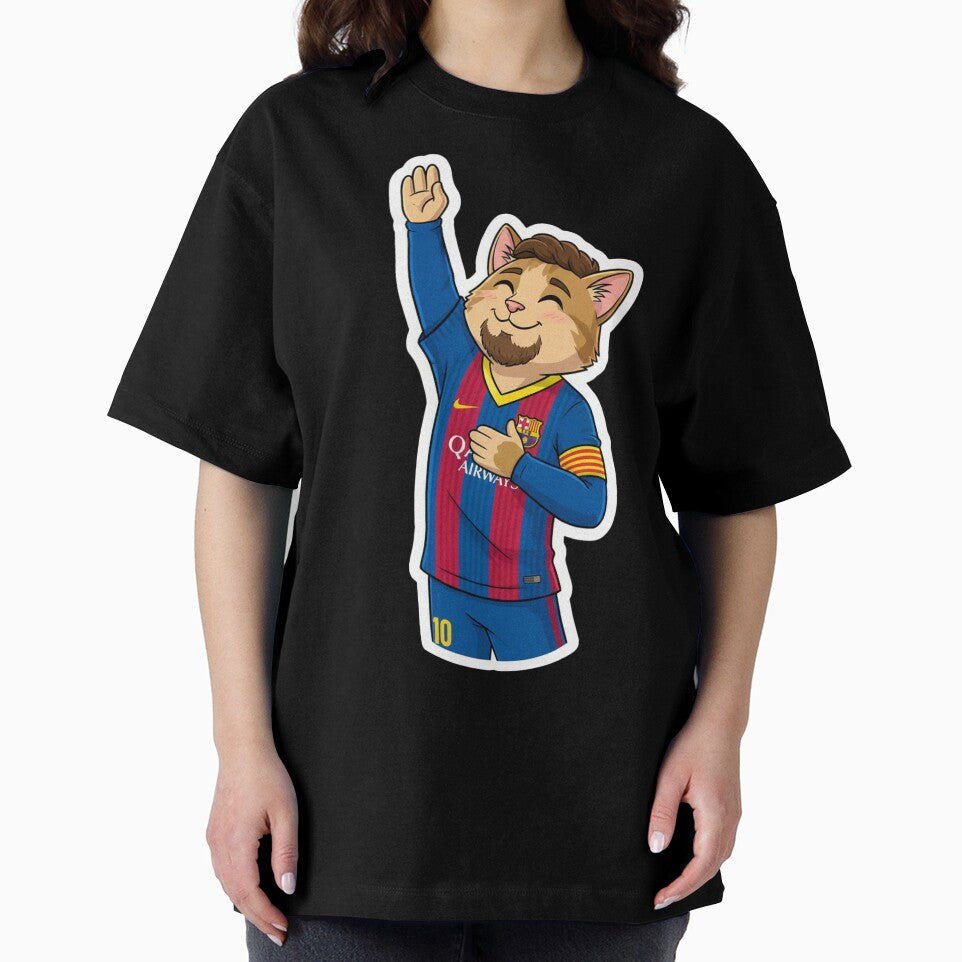 Fcb - Fc Barcelona | Cute Cat Messi with Jersey Barcelona by ArsyArt