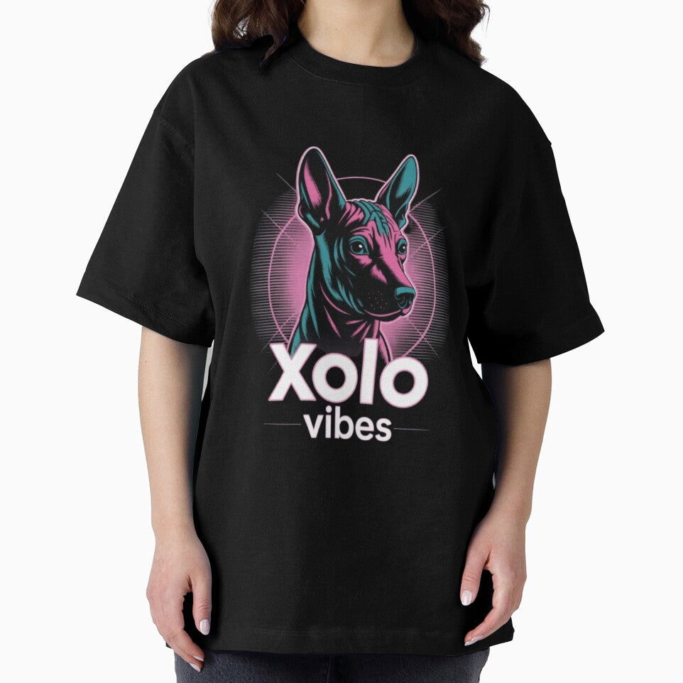 Xoloitzcuintli Dog Vaporwave Mexican Hairless Dog Sticker Neon T-Shirts, Hoodie, Sweatshirt