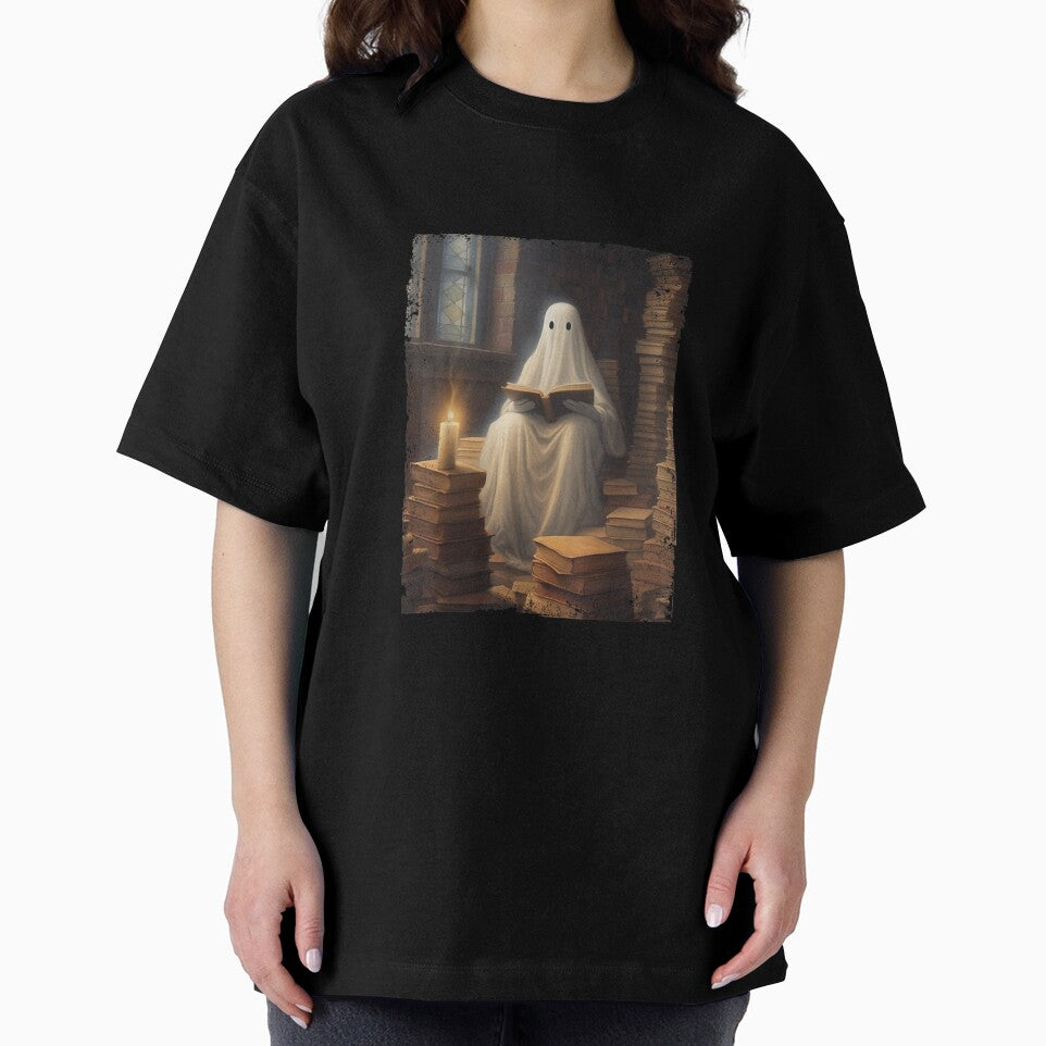 Gothic Halloween Ghost Reading Book Window Dark Academia by MissRasheedHam T-Shirts, Hoodie, Sweatshirt (Image 2)