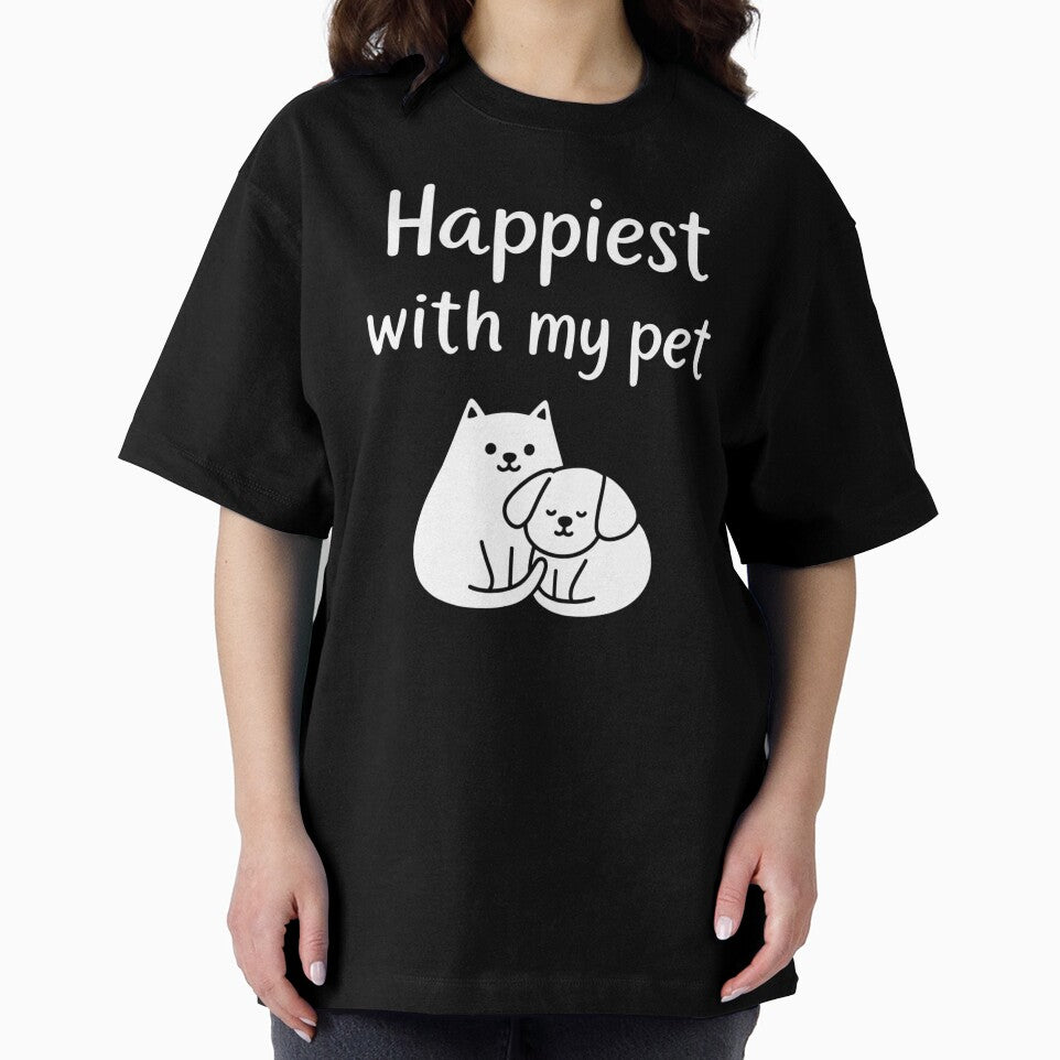 Happiest With My Pet – Minimal Pet Lover Design by EchopawCo