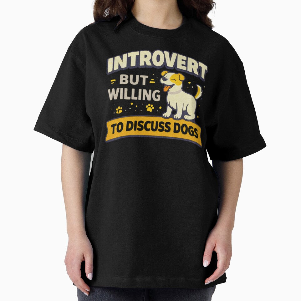 Introvert But Willing To Discuss Dogs– Funny Dog Lover Introvert by AdicretorDesign