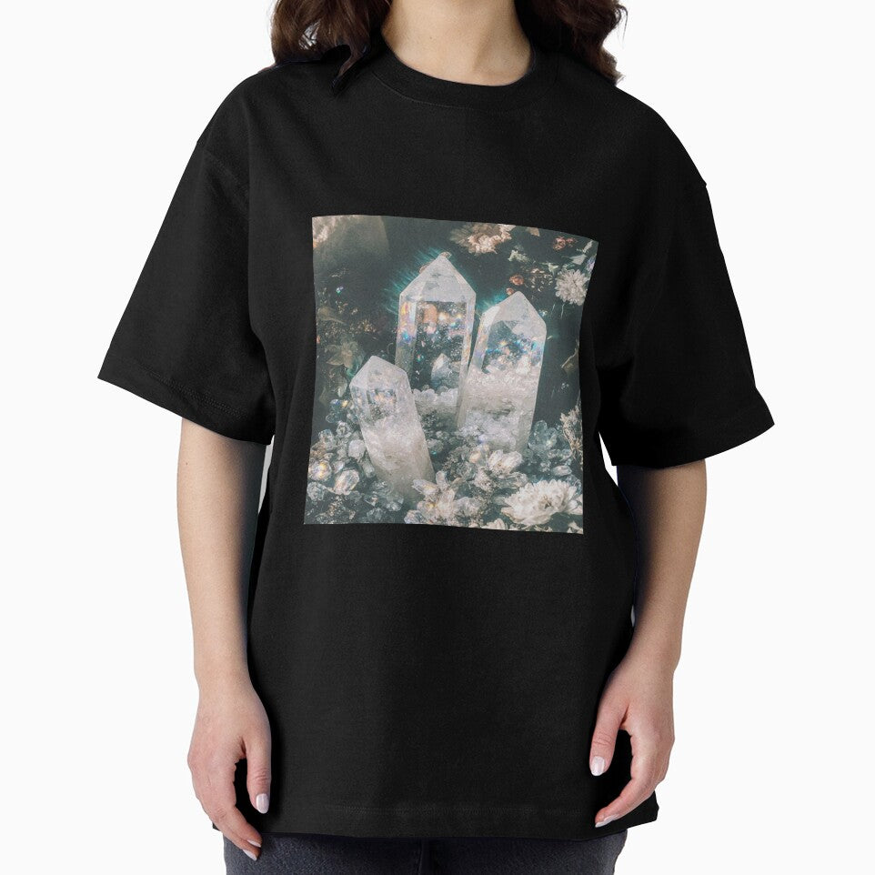Ethereal Crystal Trio Amid Flowers Artwork by NivyasArtistry T-Shirts, Hoodie, Sweatshirt | BlankRebels.com (Image 2)